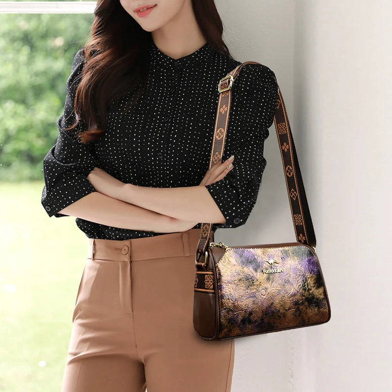 Women High Quality Soft Leather Shoulder Bags Luxury Designer Purses Crossbody Bag Ladies Vintage Messenger Commuting Sac A Main