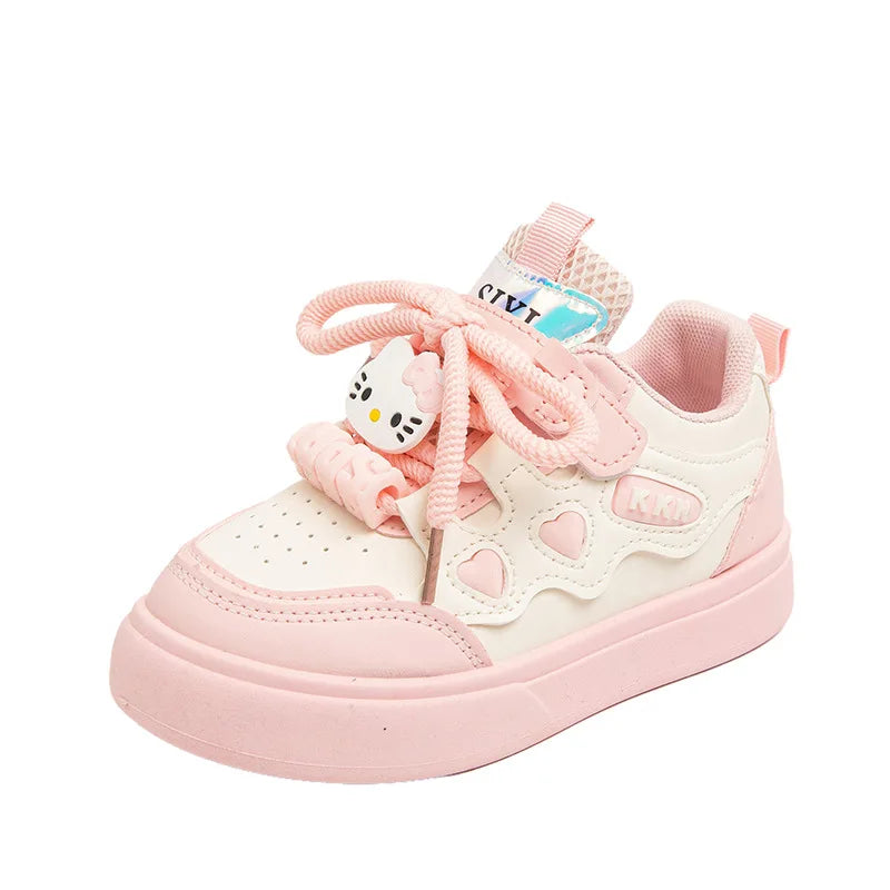 New 2025 Spring Autumn Girls Fashion Sneakers Princess Style Lightweight Casual Shoes for Little Girls