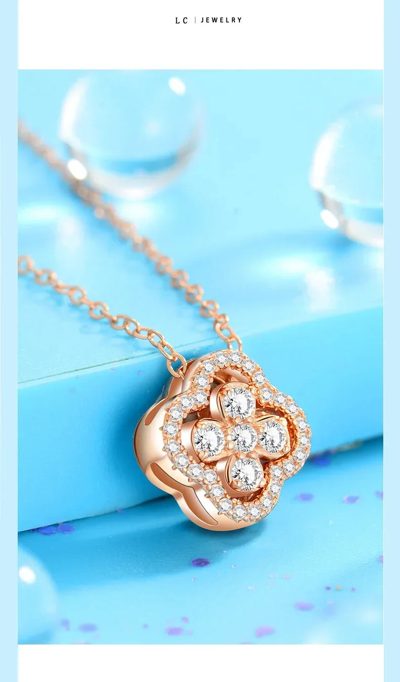 18K Gold Plated Fashion Classic Viral Clovers Pendant Necklace 2 in 1 Convertible women Titanium Steel Jewelry Accessories Gifts