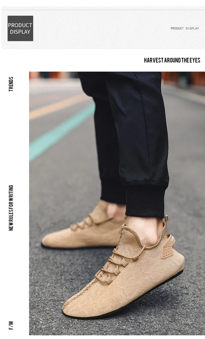 2024 Fashion Simple Designer Mens Shoes Casual Soft Sole Lace Up Breathable Light Comfortable Outdoor Walking Shoes Men Loafers