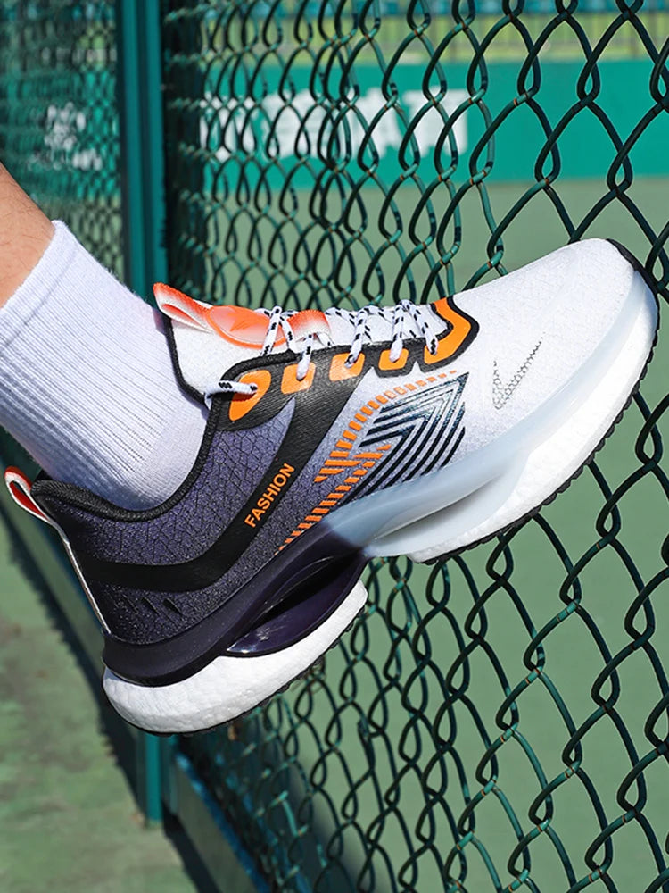 Air Cushion Carbon Plate Sports Running Shoes Men Breathable Lightweight Women's Comfortable Athletic Nonskid Sneakers