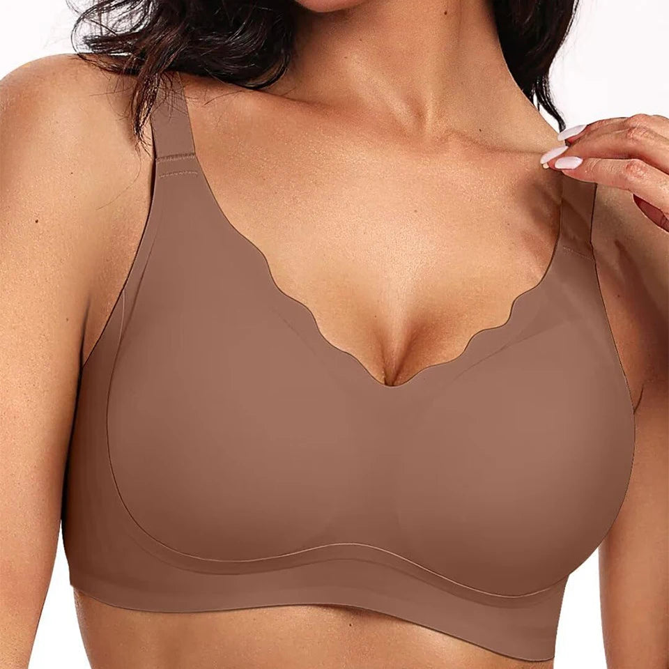 Women's Push Up Soft Bra Removable Padded Non Wired Bra Comfort Seamless Full Coverage Everyday Bra Underwear For Women