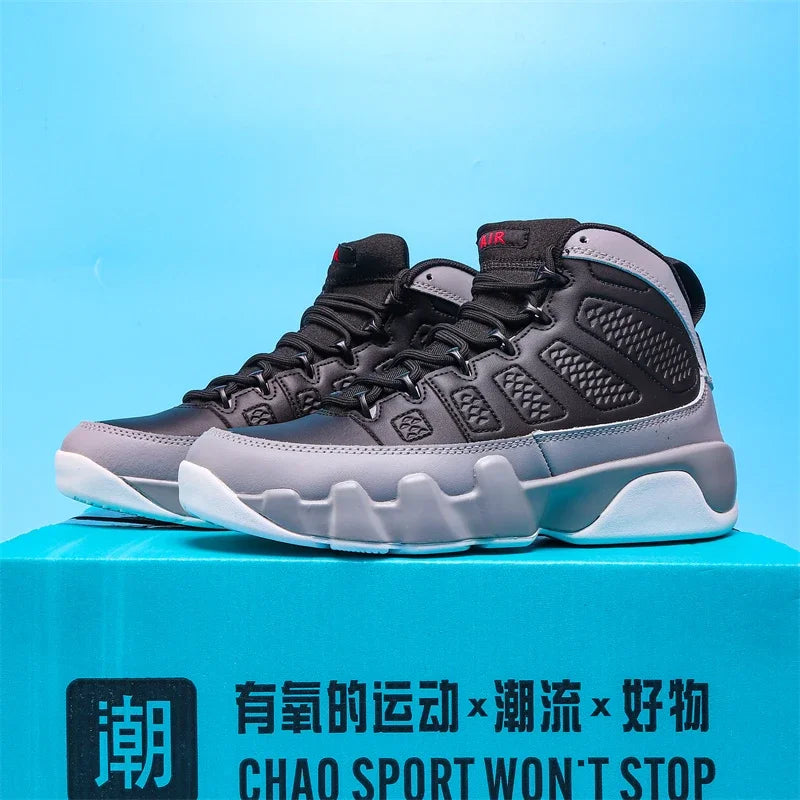 New High-top Basketball Shoes Men Outdoor Sneakers Resistant Air Cushioning Shoes Breathable Sport Shoes Fashion Running Shoes