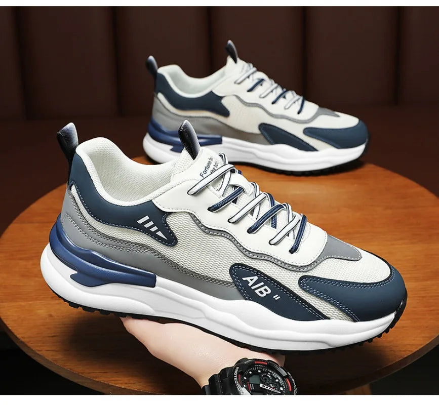 2025 Men's Shoes Autumn Sports Shoes Versatile Casual Shoe Running Anti Slip Height Increasing Dad Trendy Shoe Summer