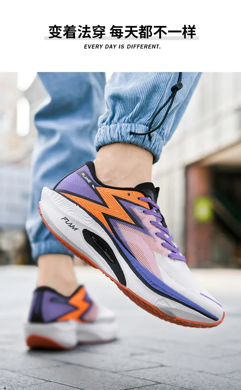 Marathon Air Cushion Carbon Plate Sports Running Shoes Men Breathable Lightweight Women's Comfortable Athletic Nonskid Sneakers