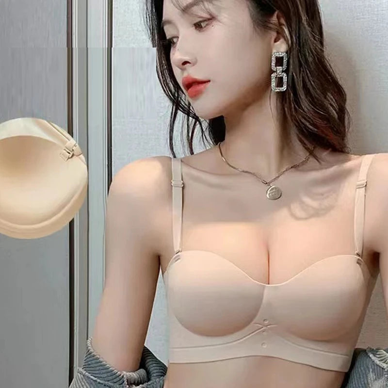 Push Up Seamless Bra Brassieres Soft Intimate Women's Underwear Sexy Female Intimates Womens Lingerie Front Closure