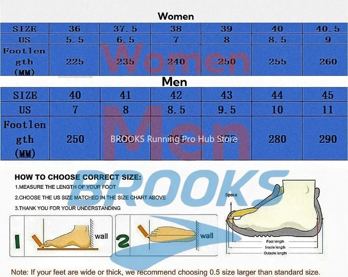 Original Brooks Men's Running Shoes Glycerin MaxMesh Breathable Design Non-slip Cushioned Women’s Casual Sneakers 1104471D026