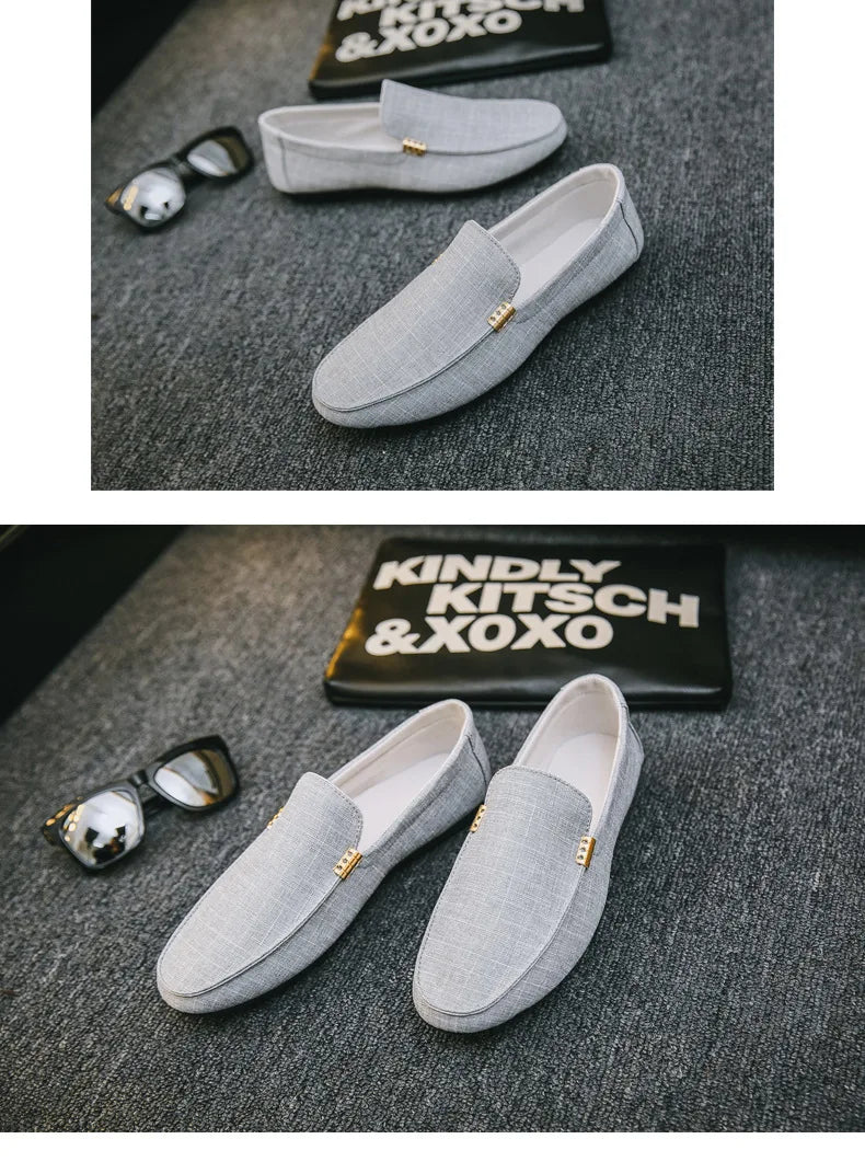 Shoes Men Casual Comfort Men Shoes Denim Male Shoes Adult Footwear 2023 New Men Loafers Canvas Shoes Men Sneakers Driving Shoes