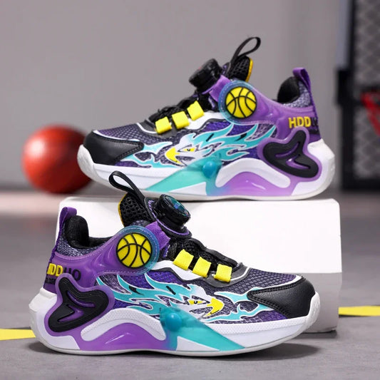 Luxury Boy Sneaker 2025 New Fashion Outdoor Kids Basketball Shoes Soft Sole School Children Sports Shoes for Boy 4 To 12 Years