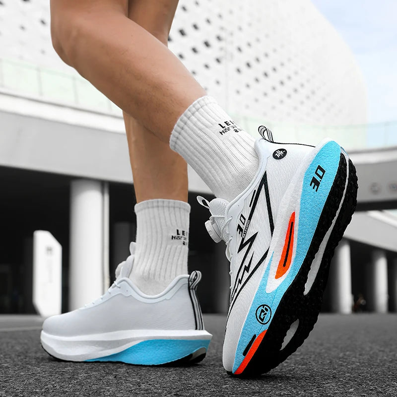 Men's Sports Shoes Sneakers Carbon Plate Running Shoes Male Marathon Racing Shock-absorbing Athletics Training Shoes for Women