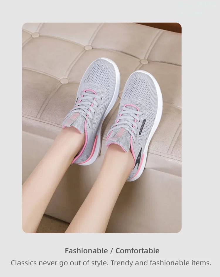 Spring and autumn multi-function soft sole for women's sneakers, comfortable casual running shoes breathable and anti-slip