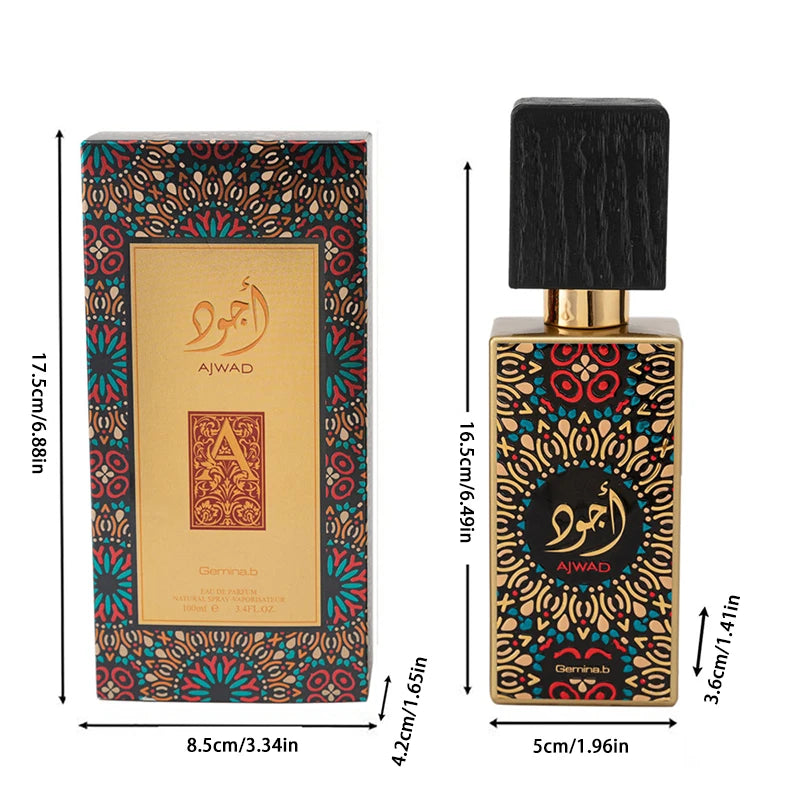 100ml Arab Unisex Woody Floral Fruity Long-lasting Fragrance Perfume Middle East Dubai Exotic Style Neutral Strong Perfume