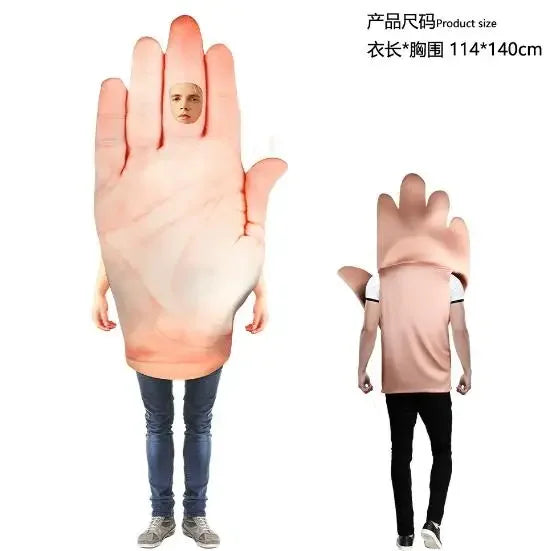 2025 Halloween Costume de Cosplay drôle d'halloween, tenues de pied et de main, idée de Couple d'amis, spectacle sur scène