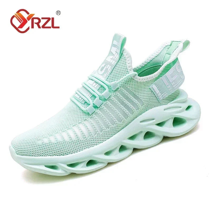 YRZL Men Shoes Sport Comfortable Sneakers Breathable Couple Running Shoes Women Tenis Sports Shoe White Walking Man Sneakers