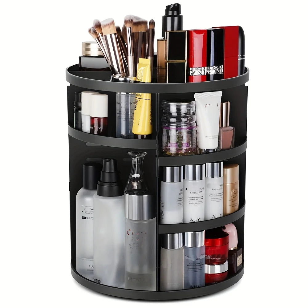 360° Rotating Makeup Organizer, Spinning Bathroom Organizer Countertop, organizer for cosmetics,Cosmetic Holder Shelf,(Clear)