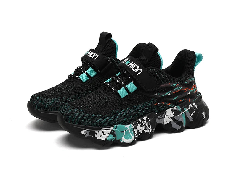 Autumn Children Fashion Sports Shoes High Quality Outdoor Sneakers Boys Girls PU Leisure Trainers Shoes Kids Casual Sneaker