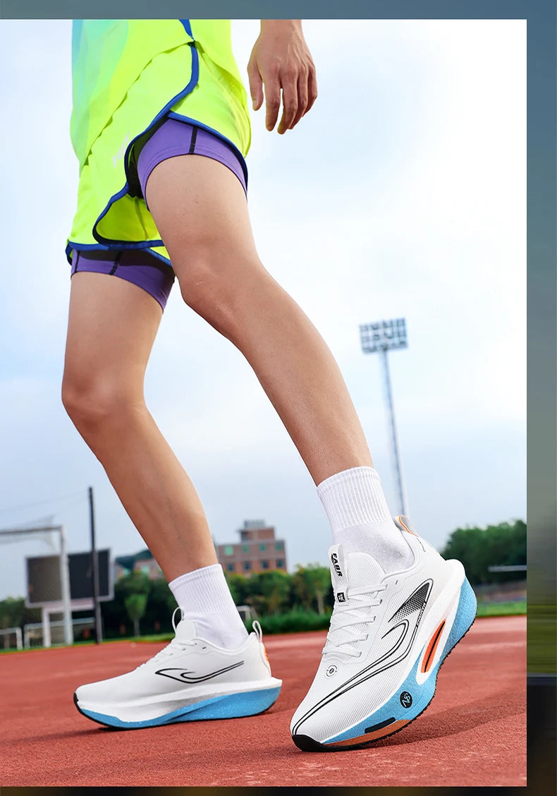 Running Shoes Men Carbon Plate Speciality Marathon Sports Breathable Lightweight Women's Comfortable Nonskid Leisure Sneakers