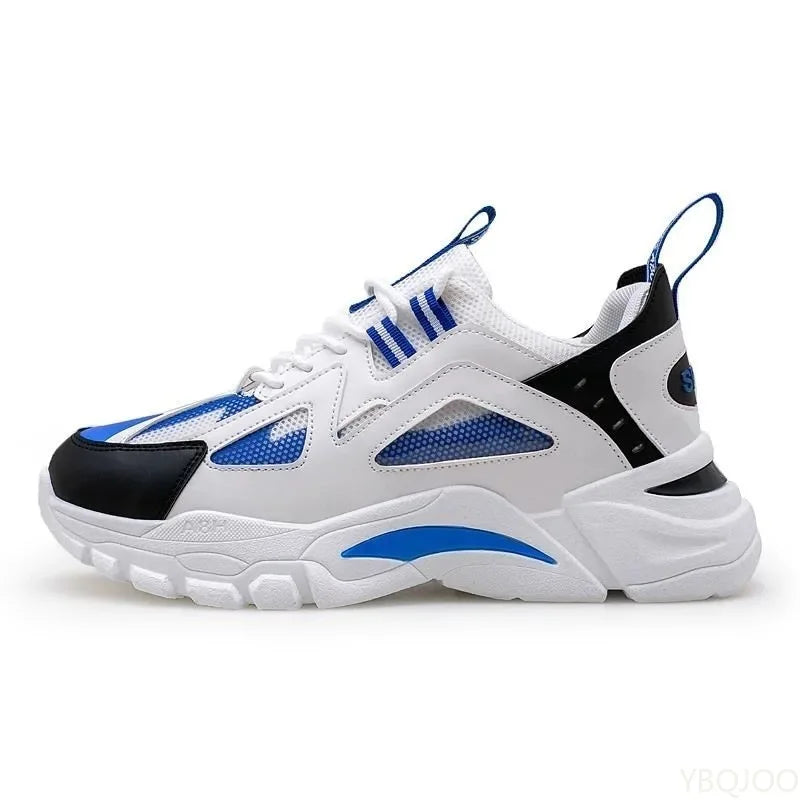 New Men's Shoes Spring Autumn Breathable Mesh Shoes Thick soled Height Increasing Shoes Men's Versatile Trendy Sports Shoes