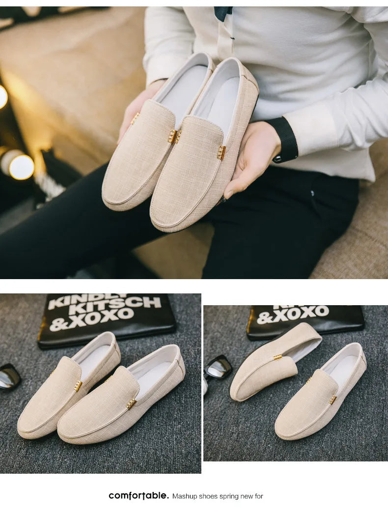 Shoes Men Casual Comfort Men Shoes Denim Male Shoes Adult Footwear 2023 New Men Loafers Canvas Shoes Men Sneakers Driving Shoes