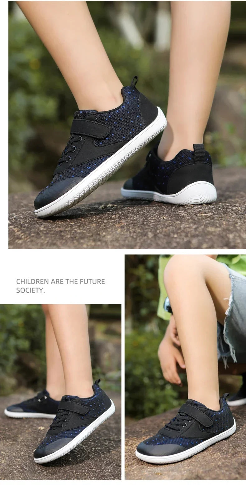 Kids Wide Barefoot Shoes Boys Girls Minimalist Sneakers Toddler Lightweight Non Slip Narutal Children Walking Shoes Skate Flat