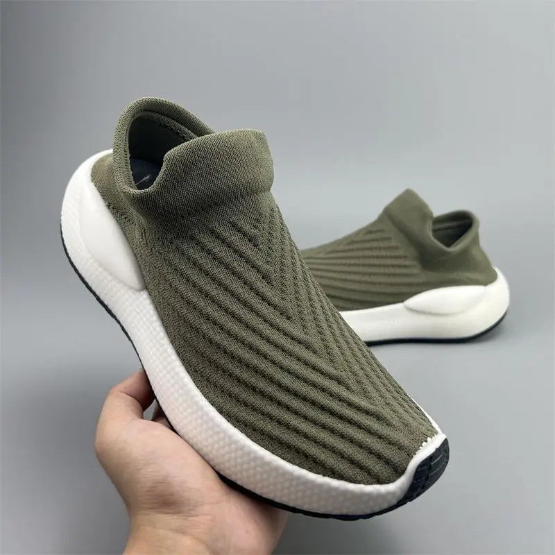 Men's Platform Sneakers - Slip-On Casual Shoes for Gym & Daily Wear