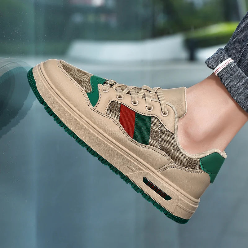 Men's Sports Shoes Fashion Thick Soled Breathable Comfortable Casual Shoes Outdoor Walking Lightweight Flat Shoes