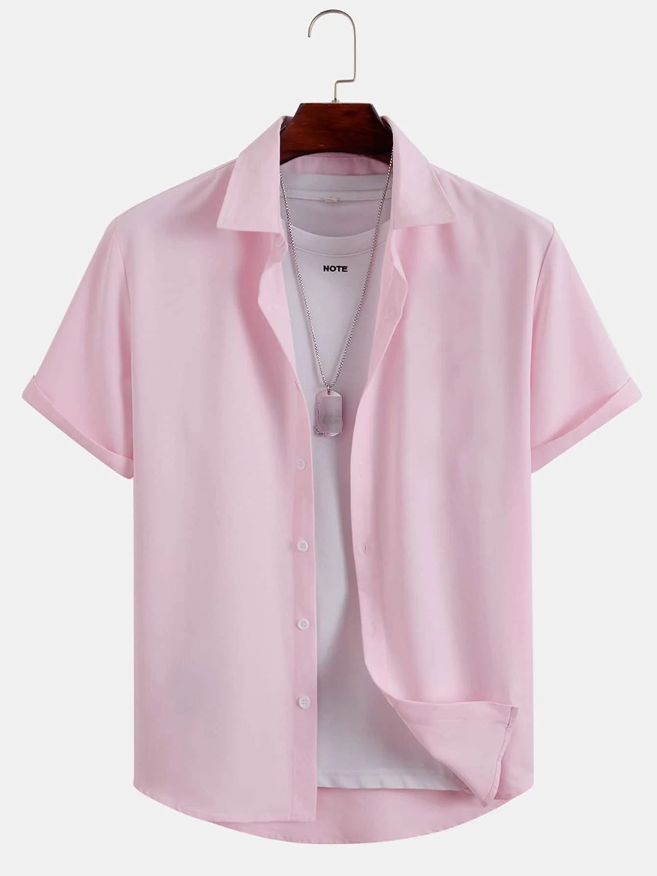 New short-sleeved shirt men's summer thin section trend Slim business casual half-sleeved shirt