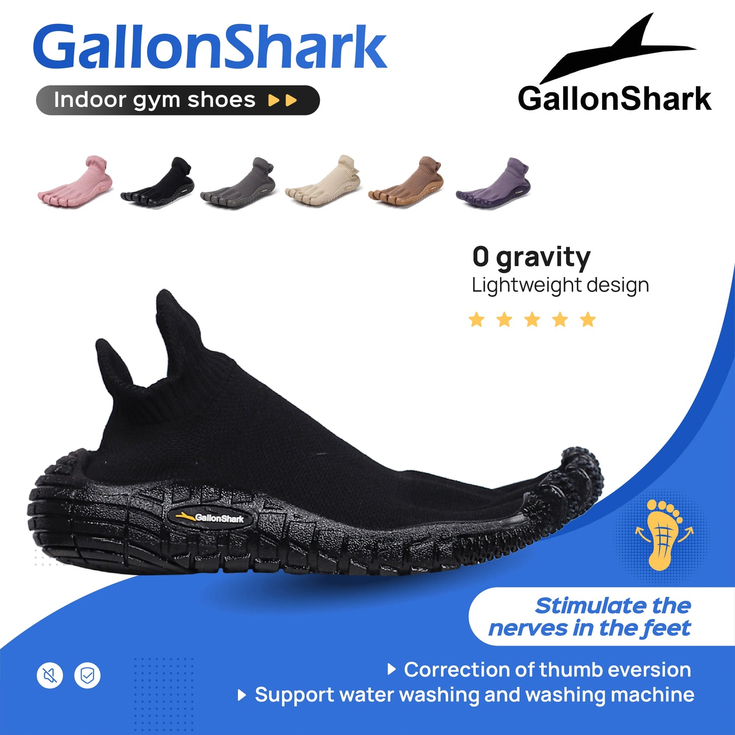 Five finger shoes, split toe shoes, men's and women's fitness soft soled shoes, Pilates yoga fitness barefoot shoes, beach shoes