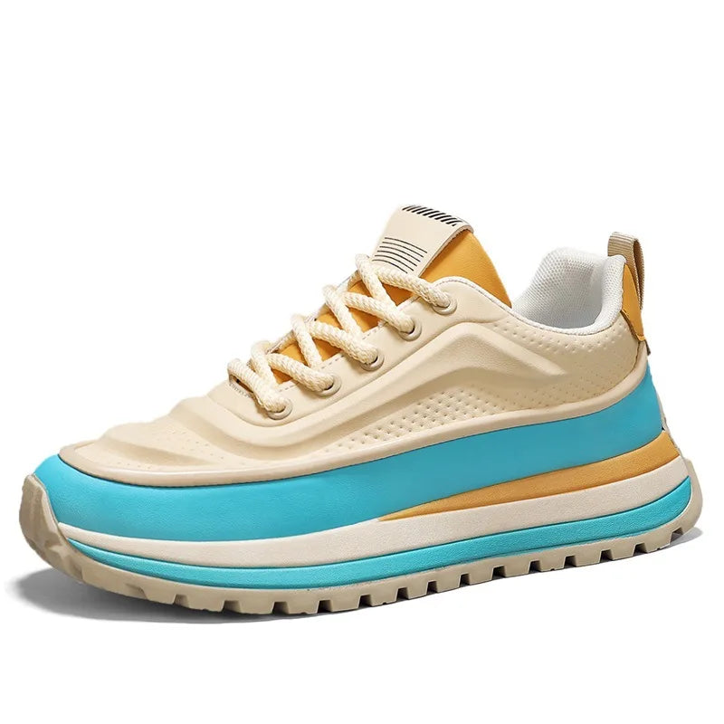 New Shoes for Men Chunky Sneaker Thick-soled Casual Sport Shoes Street Trend Colors Height Increasing Platform Shoes