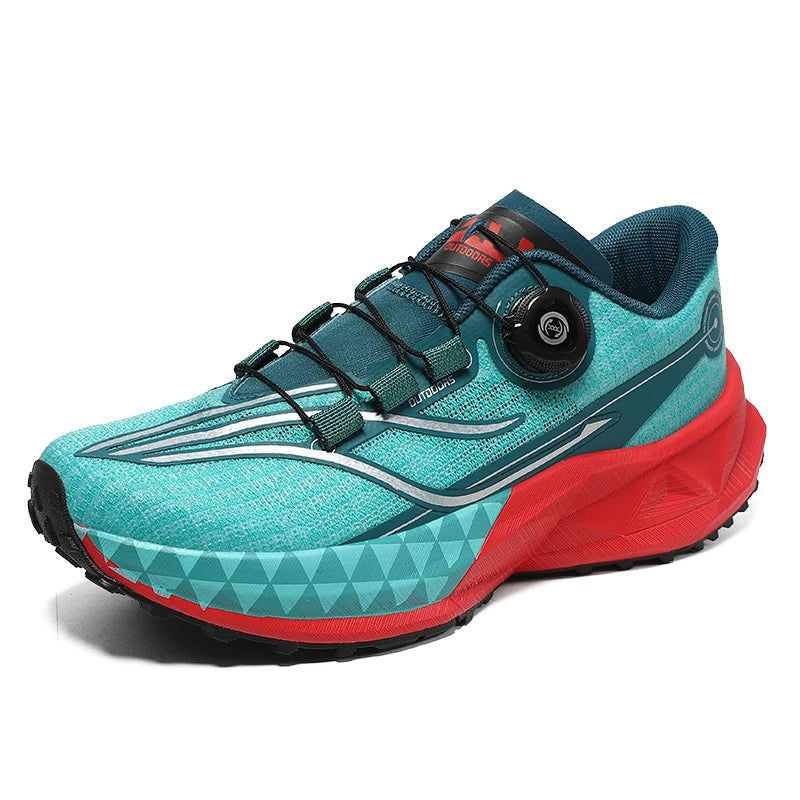 2025 New Lightweight Outdoor Casual Sports Shoes With Rotating Buckle Carbon Plate And Popcorn Outsole Running Shoes For Men