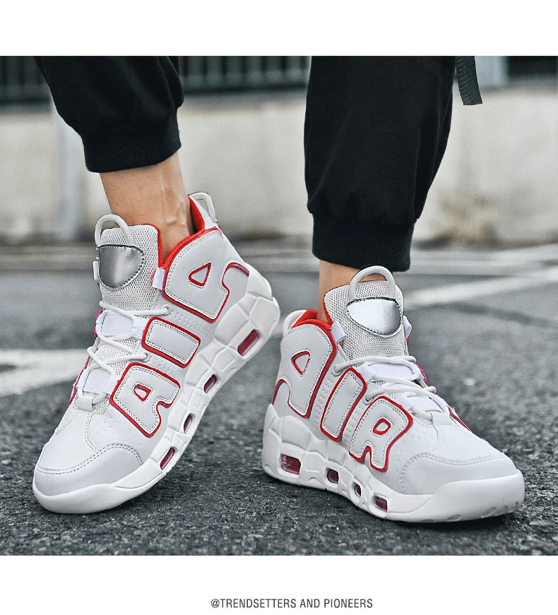 2025 Men's Air Cushion Running Shoes Breathable Knit Upper Shock Absorption Gym Jogging Shoes Basketball Shoes New