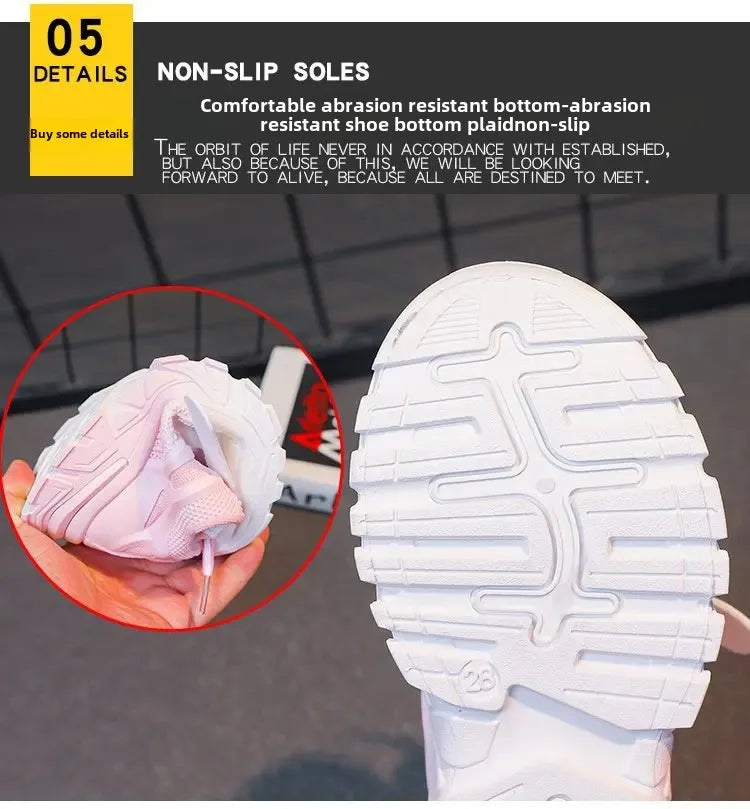 Kids Fashion Shoes For Boys Girls Toddler Boy Girl Soft Sports Shoes Children Running Sneakers Air Mesh Breathable 26-37