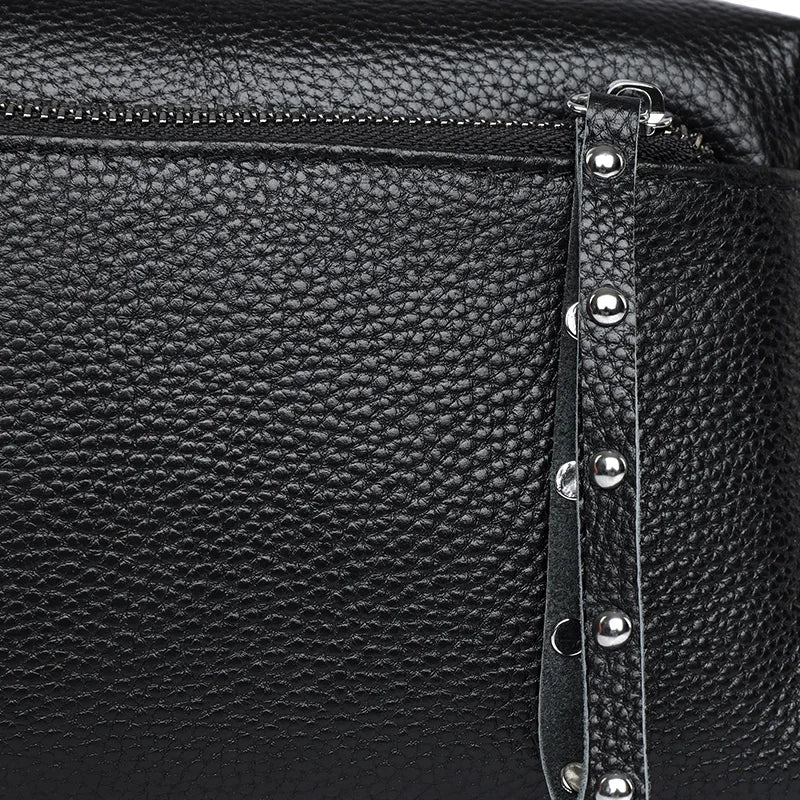 100% Cowhide 3 Layers Crossbody Shoulder Bag Luxury Genuine Leather Messenger Bag Fashion Daily Use For Women Wallet HandBag