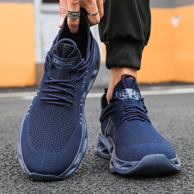 YRZL Sports Shoes Men Breathable Sneakers Comfortable Jogging Shoes for Men Non Slip Outdoor Walking Shoes Mesh Casual Sneakers