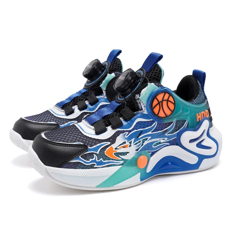 Luxury Boy Sneaker 2025 New Fashion Outdoor Kids Basketball Shoes Soft Sole School Children Sports Shoes for Boy 4 To 12 Years