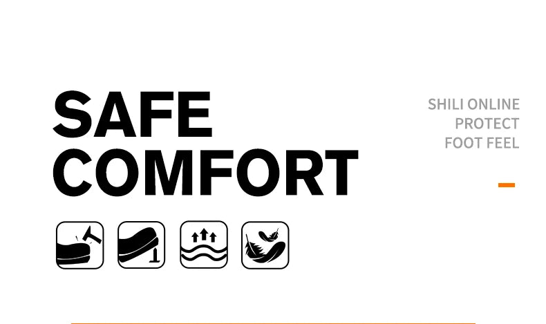 Work Sneakers for Men Safety Shoes Anti-smash Anti puncture Indestructible Shoes Breathable comfort Steel Toe Protection Shoes