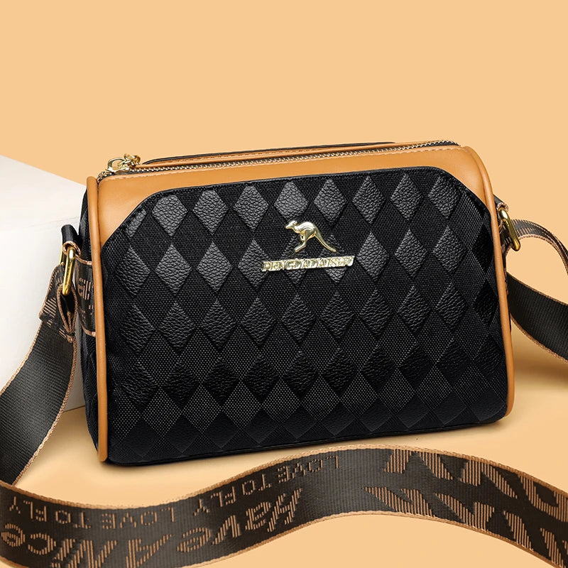 Women High Quality Soft Leather Shoulder Bags Luxury Designer Purses Crossbody Bag Ladies Vintage Messenger Commuting Sac A Main