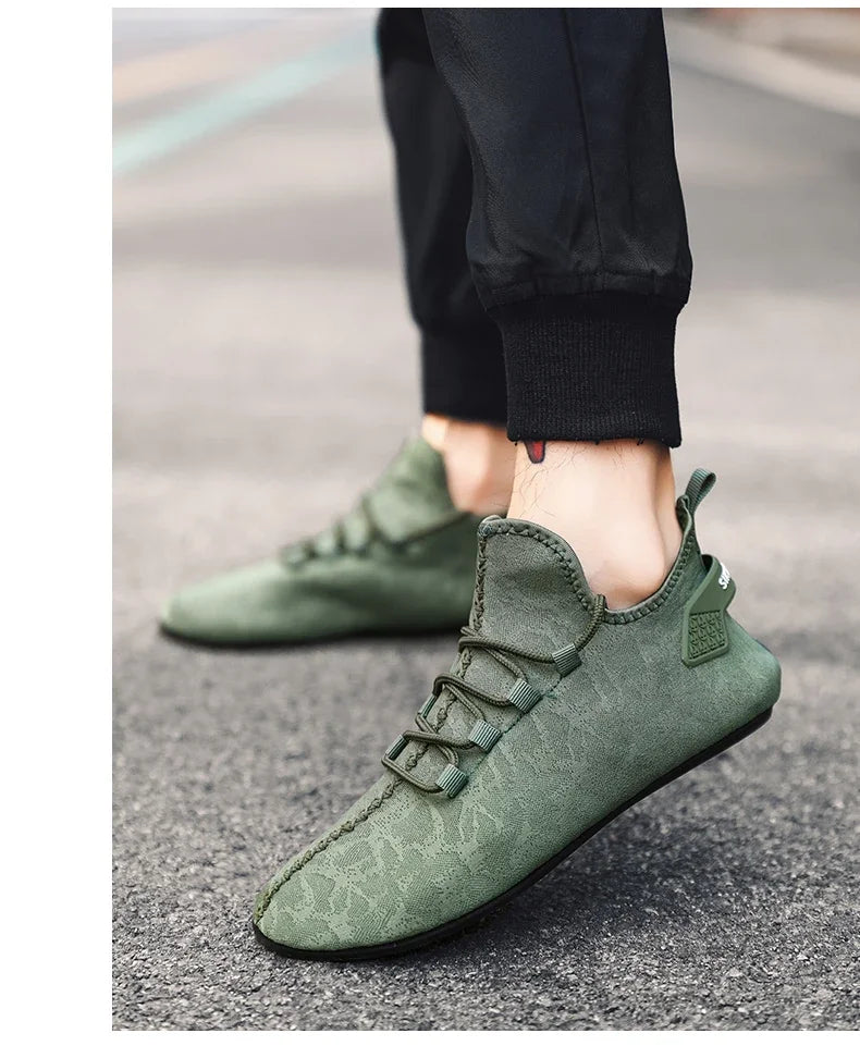 2024 Fashion Simple Designer Mens Shoes Casual Soft Sole Lace Up Breathable Light Comfortable Outdoor Walking Shoes Men Loafers