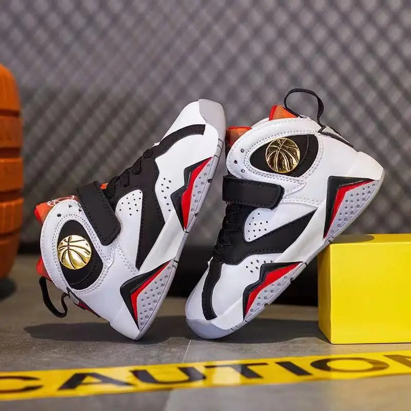 Boys Basketball Shoes - Non-Slip Breathable Athletic Sneakers for Kids