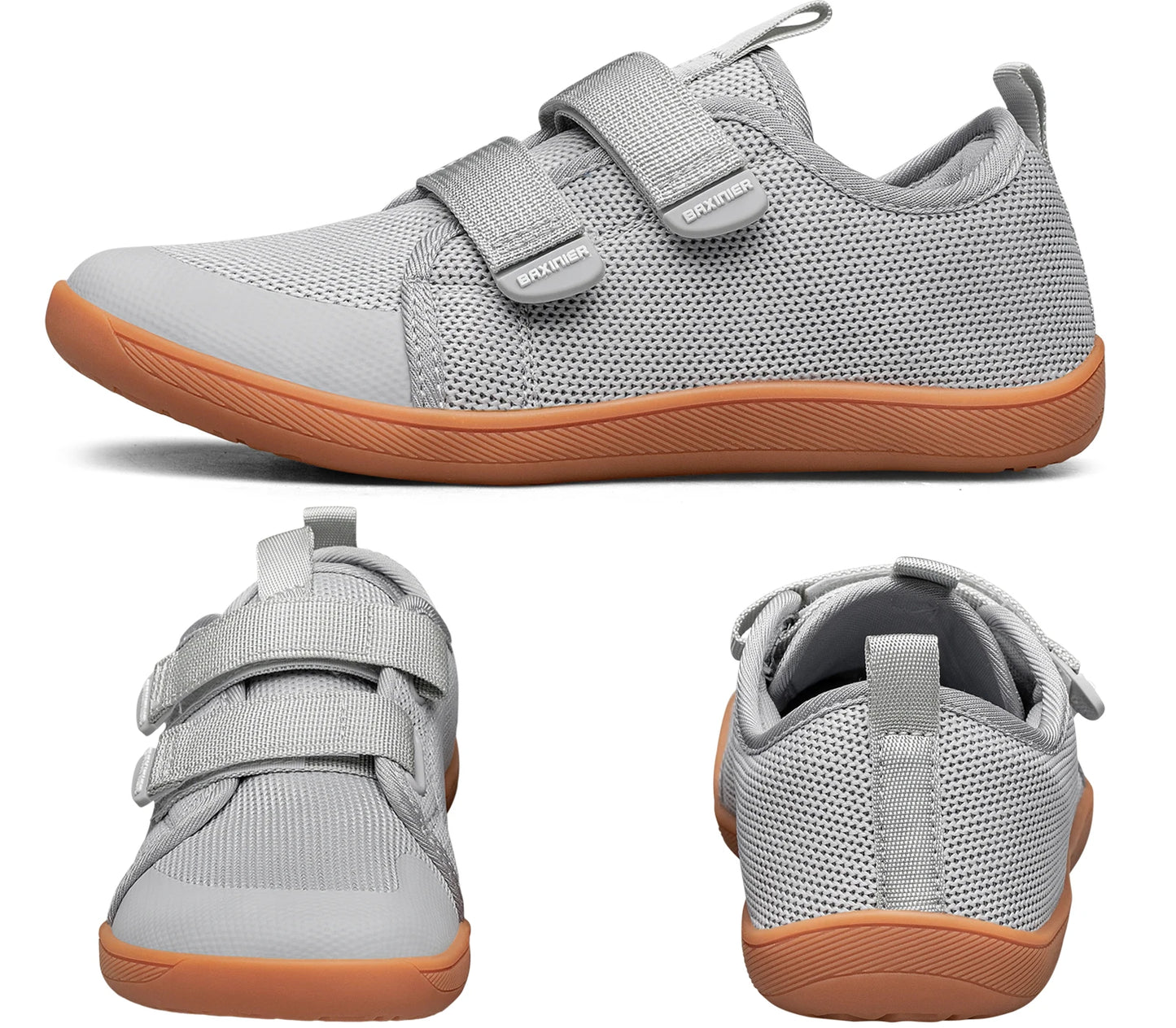 New Kids Barefoot Sneakers Girls Boys Fashionable Children's Shoes Wide Toe Breathable Knitted Mesh Sole Non Slip Walking Cross