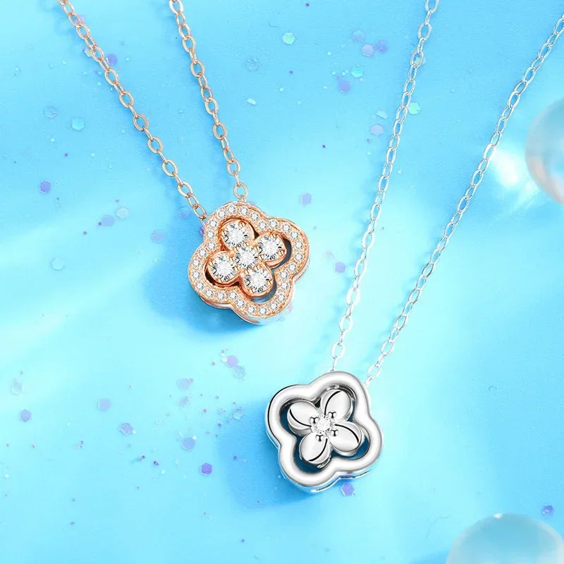 18K Gold Plated Fashion Classic Viral Clovers Pendant Necklace 2 in 1 Convertible women Titanium Steel Jewelry Accessories Gifts