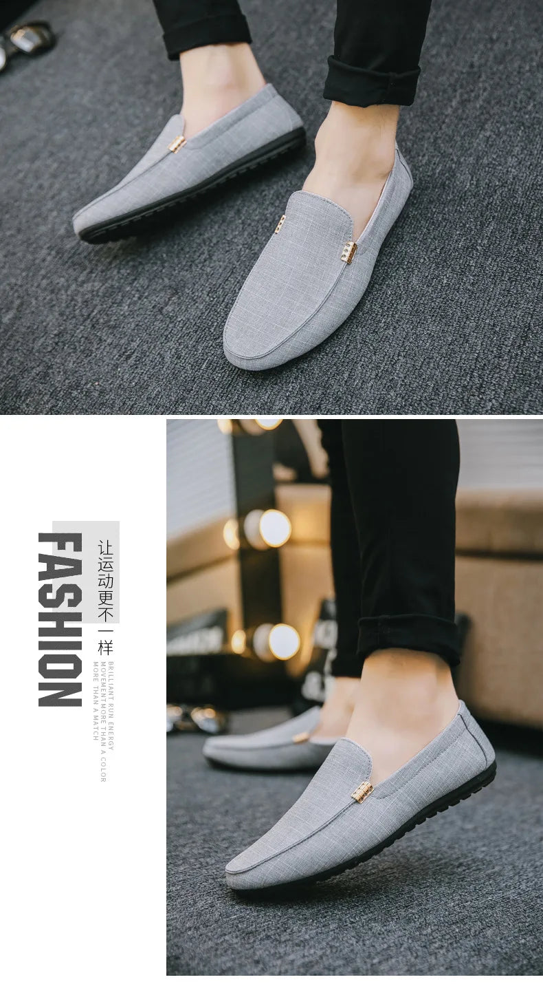 Shoes Men Casual Comfort Men Shoes Denim Male Shoes Adult Footwear 2023 New Men Loafers Canvas Shoes Men Sneakers Driving Shoes