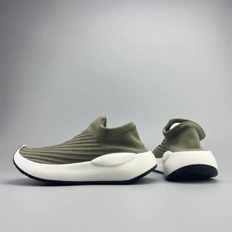 Men's Platform Sneakers - Slip-On Casual Shoes for Gym & Daily Wear
