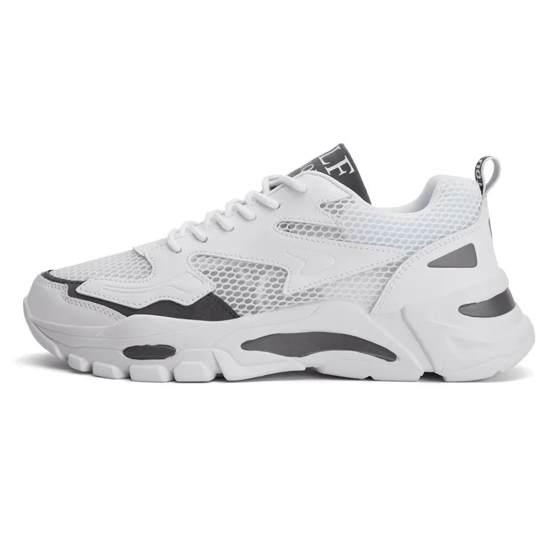 Mesh Men's Sneakers white summer platform sneakers Stylish Lace-up Male Sneaker Breathable Man Tenis Footwear men's sports shoes