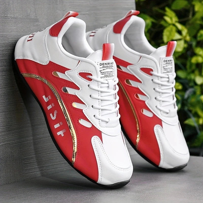 2025 Men Sneaker High Quality Leather Casual Shoes for Men Fashion All-match Sports Shoes Platform Comfortable Men Running Shoes