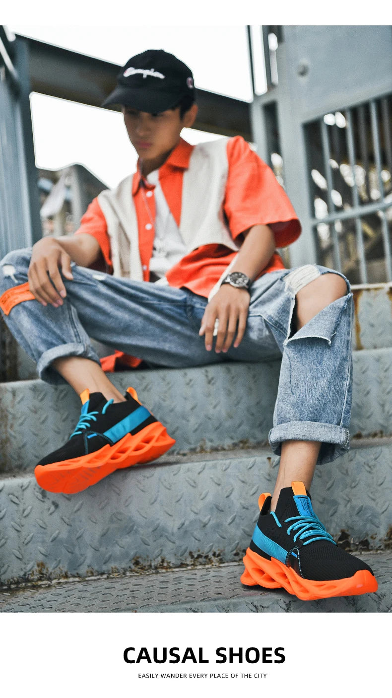 Sneakers Men Mesh Breathable Casual Men Shoes Unisex Light Soft Thick Sole Hole Couple Shoes Athletic Sneakers Women Shoes