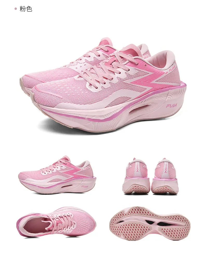 Marathon Air Cushion Carbon Plate Sports Running Shoes Men Breathable Lightweight Women's Comfortable Athletic Nonskid Sneakers