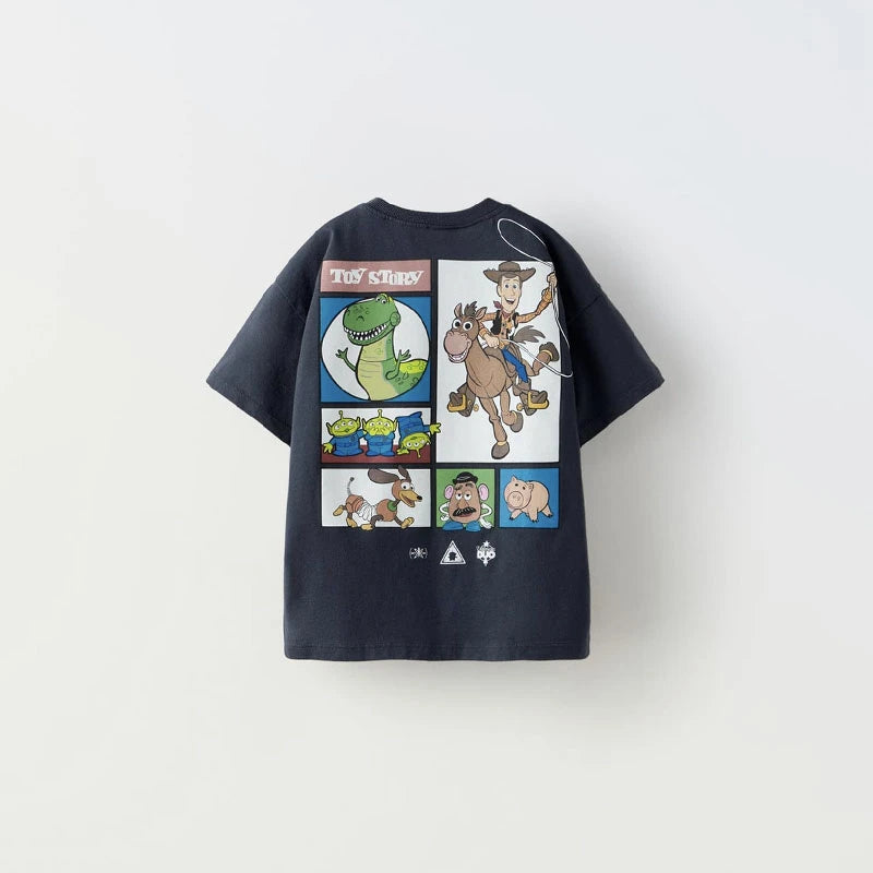 Trendy Brand Children's Clothes Summer T Shirts Cartoon Pattern Fashion Boy's Short Sleeve Crewneck Tees Toddler Costume T-shirt
