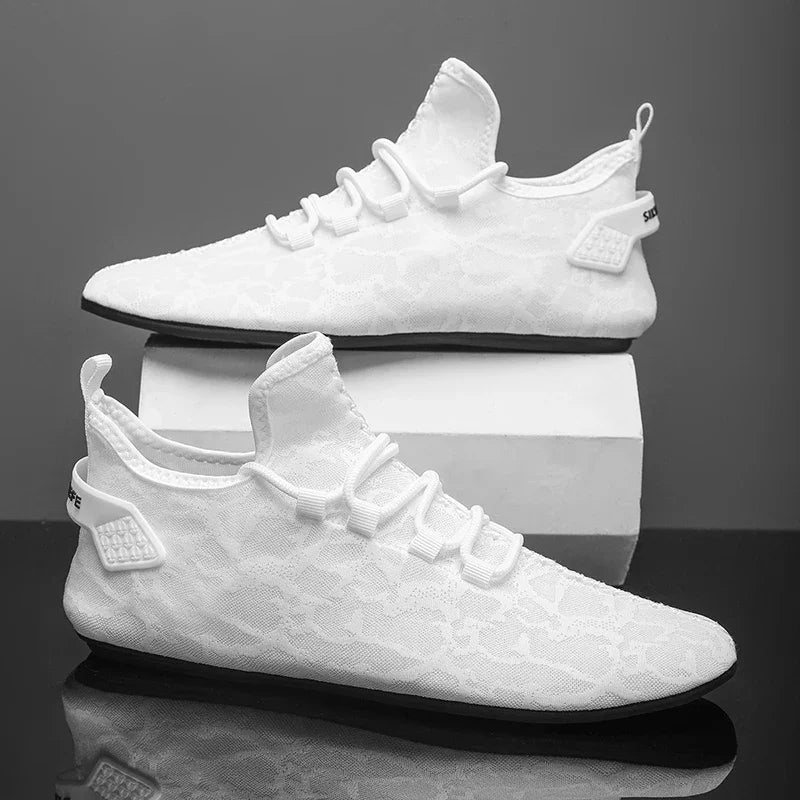 2024 Fashion Simple Designer Mens Shoes Casual Soft Sole Lace Up Breathable Light Comfortable Outdoor Walking Shoes Men Loafers
