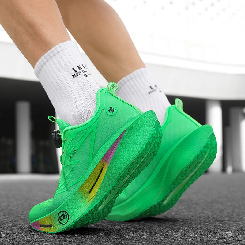 Men's Sports Shoes Sneakers Carbon Plate Running Shoes Male Marathon Racing Shock-absorbing Athletics Training Shoes for Women